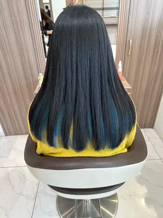セミロング カラー 【複雑履歴ブリーチ】 中村　玲仁のヘアスタイル