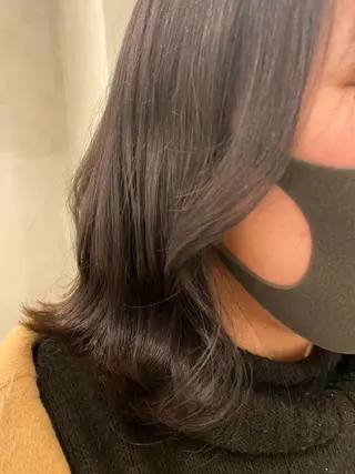 ミディアム 顔周りカット・相談 レイヤーも◎しずくのヘアスタイル