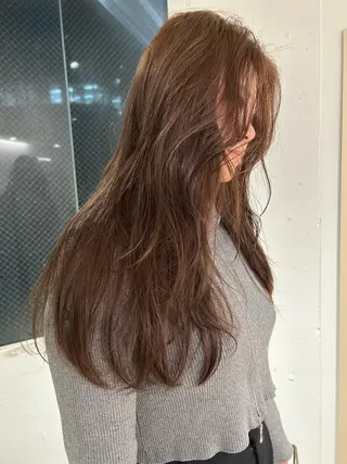 ロング カラー ケアパーマ/ケアブリ ーチdaisukeのヘアスタイル