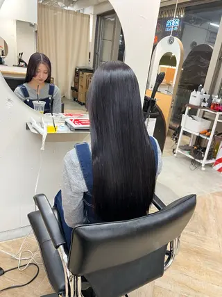 ロング カラー ベージュ/髪質改善 新潟/万代/井上佑のヘアスタイル