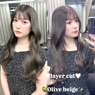 セミロング 韓国/ワンホンヘア 髪質改善/MaCoのヘアスタイル