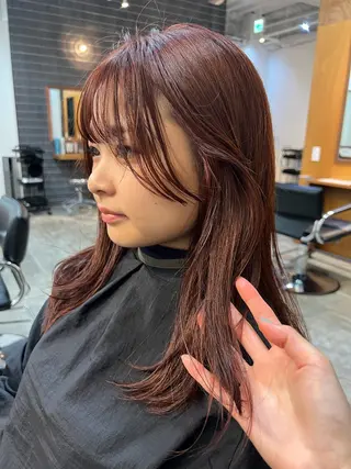 ミディアム カラー 三谷はるな /名古屋/本山のヘアスタイル