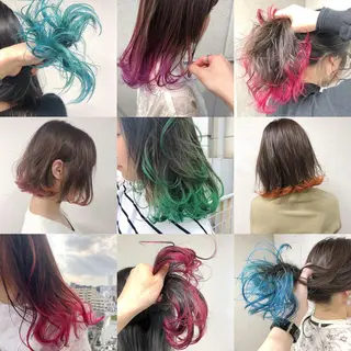 ミディアム カラー ヘアアレンジ 【池袋/スパイキー ショート】ⓝⓘⓜⓤのヘアスタイル
