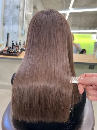 ヘアアレンジ パーマ カラー ロング 【ヘアケア特化型】 newi天王寺のヘアスタイル