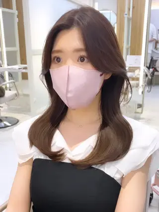 セミロング 韓国くびれレイヤー 🇰🇷はづきのヘアスタイル