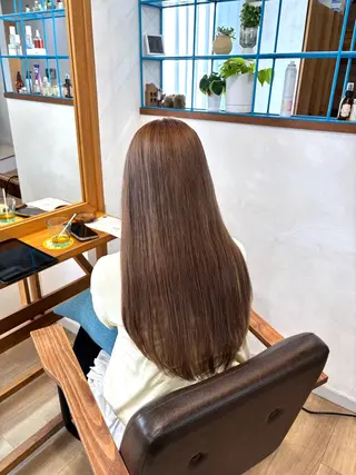 ロング カラー RINNO🌷透明感 カラー/縮毛矯正のヘアスタイル