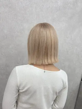 ミディアム カラー ハイトーン・ブリーチ ムラ修正　八須　錬のヘアスタイル