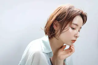 ショート カラー パーマ 【全席個室サロン】 NUMBER 天王寺のヘアスタイル