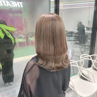 ミディアム カラー 🫧ハイトーン🫧 ベージュ🫧徹哉のヘアスタイル