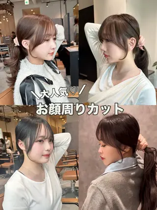 ロング 韓国レイヤーカット 透明感カラー冨田那樹のヘアスタイル