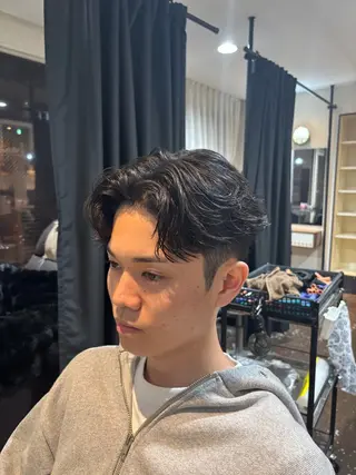 パーマ メンズ 漢眉毛/メンズパーマ /メッシュ/ヒロヤのヘアスタイル