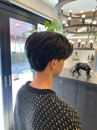 ショート パーマ メンズ 柴田 枝利子のヘアスタイル