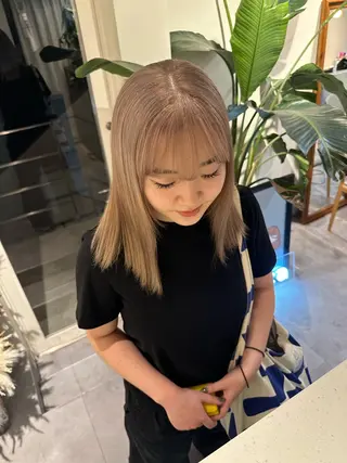ロング カラー HANAME 原宿美容室のヘアスタイル