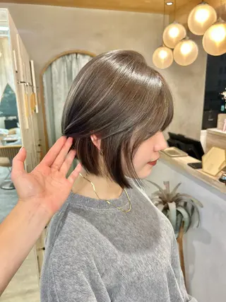 ミディアム 🩵縮毛矯正/ブリー チ/髪質改善/いつかのヘアスタイル
