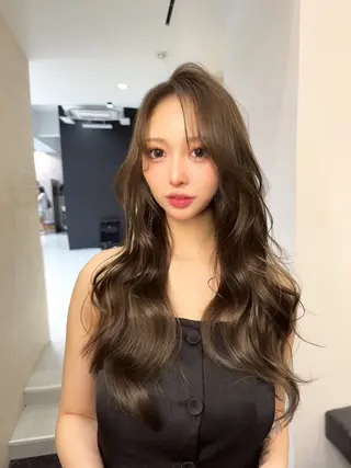 ロング 韓国✖️網紅🖤 パーマYURIYAのヘアスタイル