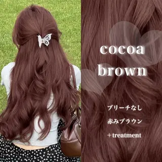 ロング カラー 韓国風艶髪🎀 暖色カラー🤍のヘアスタイル