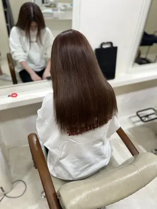 セミロング カラー 🩵垢抜け確定🩵 ハイトーン特化🩵のヘアスタイル