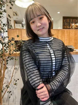 ミディアム カラー ヘアアレンジ ❣️倉敷❣️美髪 カラー能登一成のヘアスタイル