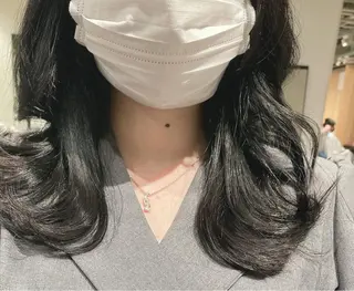 ロング カラー スキバサミを使わない カット🌼唯🌼のヘアスタイル