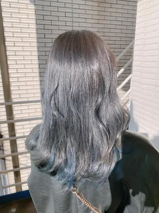 セミロング カラー パーマモデル募集中 渥美翔人のヘアスタイル