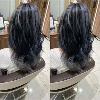 ロング カラー 全席個室 暖色カラー Zina松園優香🌸のヘアスタイル