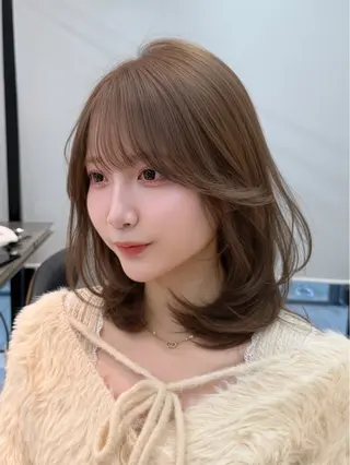 ミディアム カラー 《髪質改善✖️レイヤ ー🩶》ナオヤのヘアスタイル
