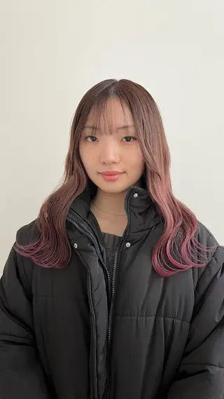 ロング カラー メンズパーマ/ メッシュ📍ユリのヘアスタイル
