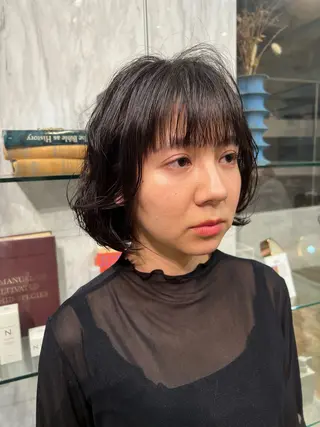ミディアム パーマ 松井美樹/似合わせ ガーリー・韓国のヘアスタイル