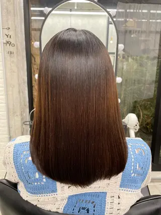 セミロング すぐ巻ける縮毛矯正 🍀勝倉　麗のヘアスタイル