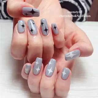 ミディアム ネイル 🐾enen style 🐾のネイルデザイン