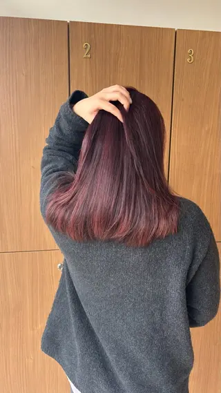 ロング カラー 能勢 莉里花のヘアスタイル