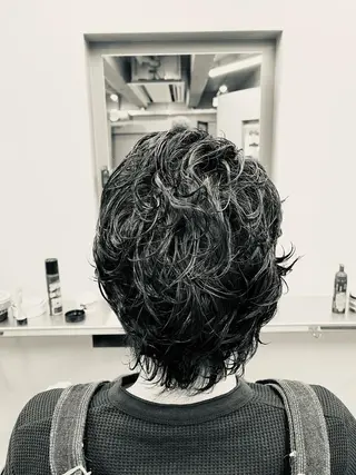 ショート パーマ メンズ 池袋メンズパーマ フェード純平のヘアスタイル