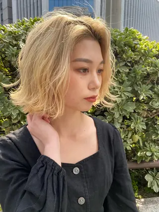 ショート カラー ヘアアレンジ 烏丸韓国ヘア🇰🇷 ayaka🎀のヘアスタイル