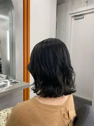 ミディアム カラー 長畑 光紀のヘアスタイル