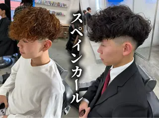 ショート パーマ メンズ 亀井隆汰/メンズ専門 パーマ特化美容師のヘアスタイル