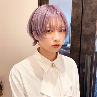 ショート カラー 矢澤涼夏 🎀ツヤ髪のヘアスタイル