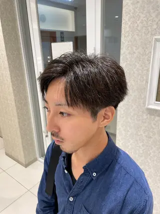メンズ 本厚木パーマ&ブリー チMEN'Sショートのヘアスタイル