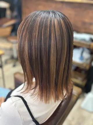 ミディアム カラー 💎白髪染めも対応 🙆👌山本明菜のヘアスタイル