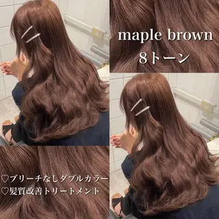 カラー 🤍ブリーチなし ブラウンhimi🤍のヘアスタイル