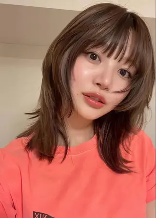 ミディアム ショートボブ/ ウルフ/表参道のヘアスタイル