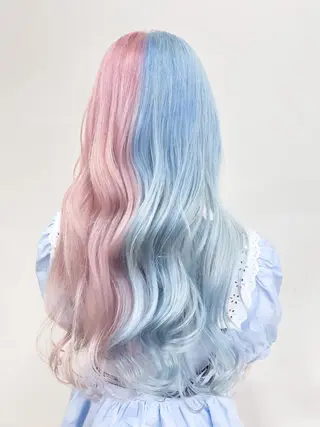 ロング ✨デザインカラー✨ ハイトーン　森貴章のヘアスタイル