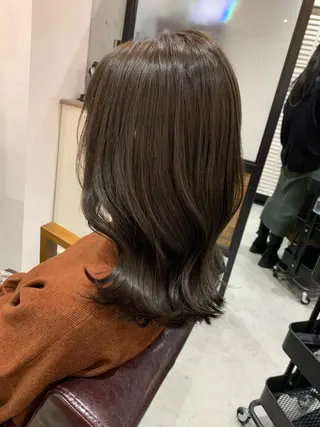 ミディアム カラー ヘアアレンジ kei🤎ベージュ /透明感カラー/博多のヘアスタイル