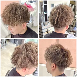 ショート カラー パーマ メンズ 中島 剛のヘアスタイル