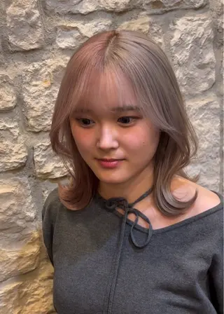 ミディアム カラー 町田/レイヤーカット ハッシュカット/八木のヘアスタイル