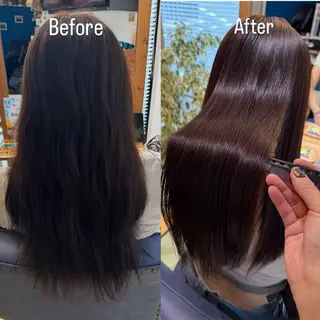 ロング Kaori🌈透明感 カラー / 髪質改善のヘアスタイル