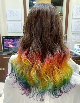 ロング カラー Zina天王寺 CHIAKIのヘアスタイル