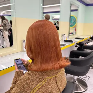 セミロング カラー ヘアアレンジ mai🍑暖色カラー /レイヤー💖のヘアスタイル