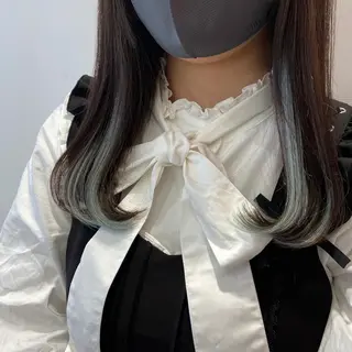セミロング 新宿/韓国ヘア 中明度カラー/かやのヘアスタイル