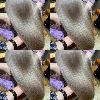 セミロング カラー ✨縮毛矯正✖︎顔周り レイヤー✨ナカムラのヘアスタイル
