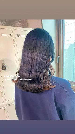 ロング カラー パーマ ヘアアレンジ メンズ キッズ ネイル マツエク・マツパ アイブロウ 透明感カラー・レイヤ ー🎀amika🎀のヘアスタイル